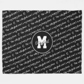 volleybalhof maakt zwart wit fleece deken (Voorkant (Horizontaal))