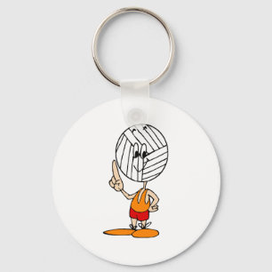 Volleybalhoofd Sleutelhanger