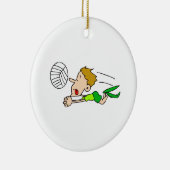 Volleybaljongetje Keramisch Ornament (Rechts)