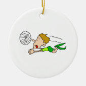 Volleybaljongetje Keramisch Ornament (Voorkant)