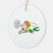 Volleybaljongetje Keramisch Ornament (Links)