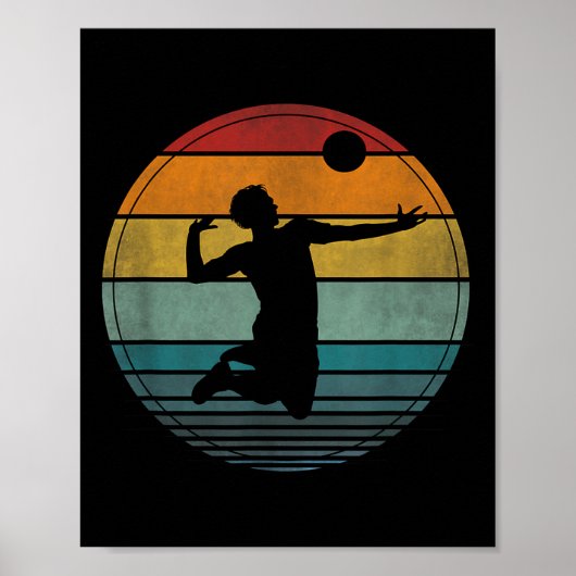 Volleybalkleding Mannen beachvolleybal Poster (Voorkant)