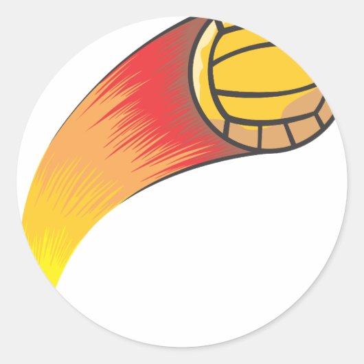 volleybalkomeet ronde sticker (Voorkant)