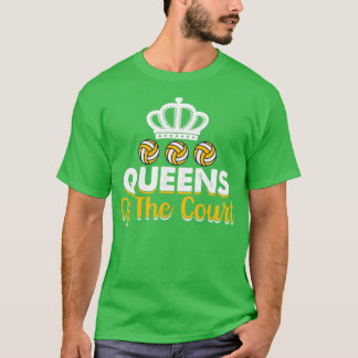 Volleybalkoninginnen van de rechtbank t-shirt