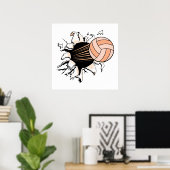 volleybalkramp bij vrouwen poster (Thuiskantoor)