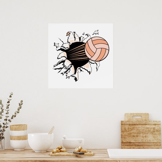 volleybalkramp bij vrouwen poster (Keuken)