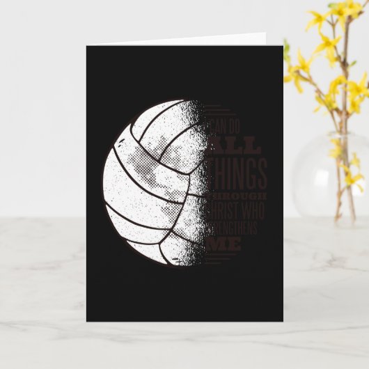 Volleybalkrist Kaart (Gele Bloem)