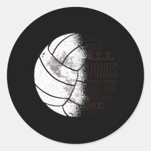 Volleybalkrist Ronde Sticker