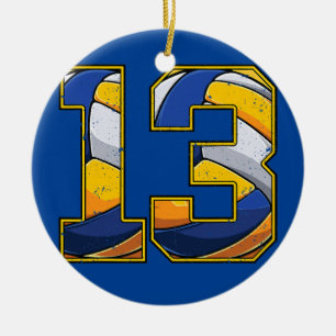 Volleyball 13th Birthday Boy Girl Dertien 13 Keramisch Ornament