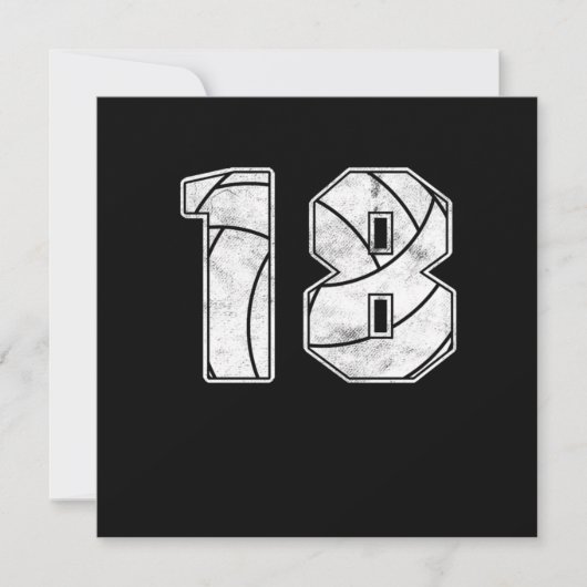 Volleyball 18 th Birthday Celebration Sports Gift Kaart (Voorkant)