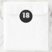 Volleyball 18 th Birthday Celebration Sports Gift Ronde Sticker (Tas)