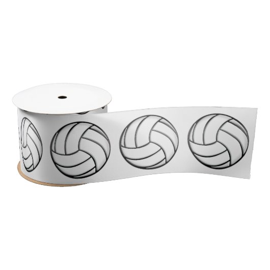 Volleyball 3 inch satijnen lint (Spoel)