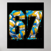 Volleyball 67 Six Seven Srt Funny Gen Alpha Z Meme Poster (Voorkant)