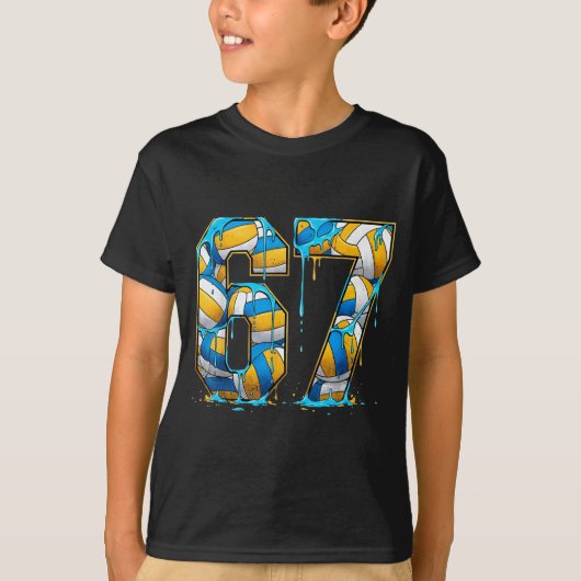 Volleyball 67 Six Seven Srt Funny Gen Alpha Z Meme T-shirt (Voorkant)