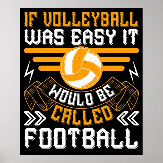 Volleyball - A Good Setter Like A Waiter Poster (Voorkant)