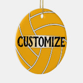Volleyball Aangepaste kleuren en kerstversiering v Keramisch Ornament (Rechts)