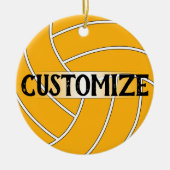 Volleyball Aangepaste kleuren en kerstversiering v Keramisch Ornament (Voorkant)