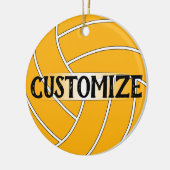 Volleyball Aangepaste kleuren en kerstversiering v Keramisch Ornament (Links)