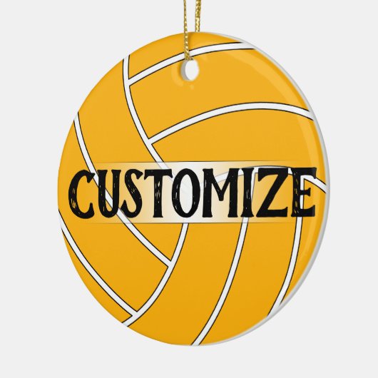 Volleyball Aangepaste kleuren en kerstversiering v Keramisch Ornament (Links)