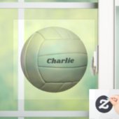 Volleyball-aangepaste naam raamsticker (Huis)