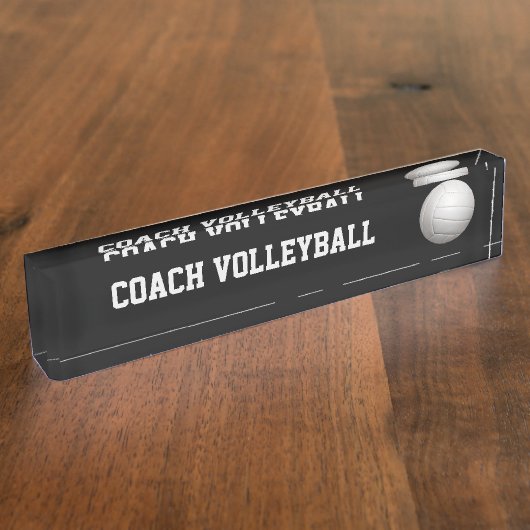 Volleyball aangepaste naamplaat naambordje (Zijkant)