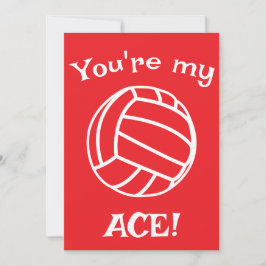 Volleyball Ace Kids Klas Valentijn Vakantie Feestdagenkaart