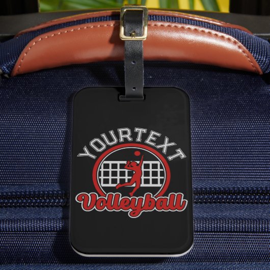 Volleyball ADD NAAM Spike Ball Attack Team Sports Bagagelabel (Voorkant Insitu 2)