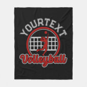 Volleyball ADD NAAM Spike Ball Attack Team Sports Fleece Deken (Voorkant)