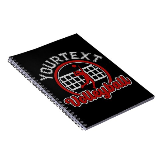 Volleyball ADD NAAM Spike Ball Attack Team Sports Notitieboek (Rechterzijde)