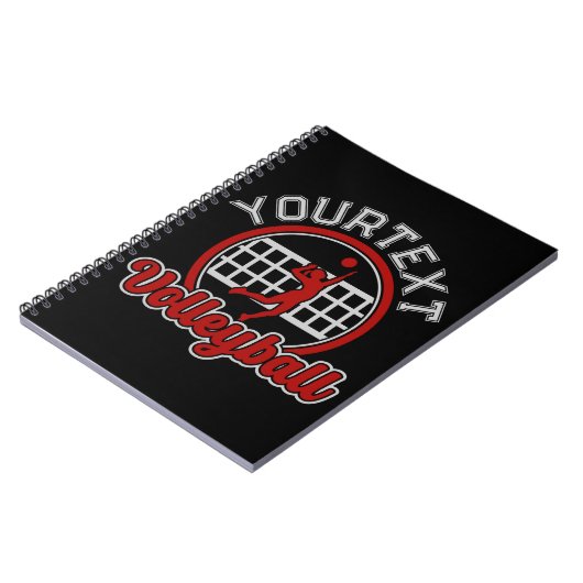 Volleyball ADD NAAM Spike Ball Attack Team Sports Notitieboek (Linkerzijde)