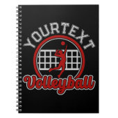 Volleyball ADD NAAM Spike Ball Attack Team Sports Notitieboek (Voorkant)