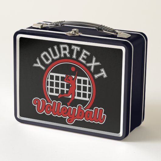 Volleyball ADD NAME Spike Ball Attack Team Player (Voorkant)