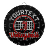 Volleyball ADD NAME Spike Ball Attack Team Player Dartbord (Voorkant)
