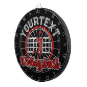 Volleyball ADD NAME Spike Ball Attack Team Player Dartbord (Voorkant Rechts)