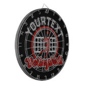 Volleyball ADD NAME Spike Ball Attack Team Player Dartbord (Voorkant Links)