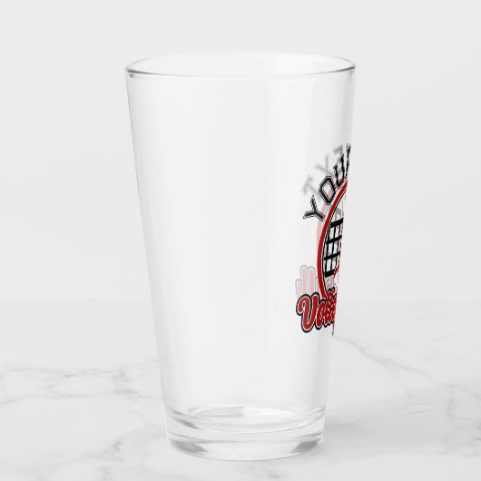 Volleyball ADD NAME Spike Ball Attack Team Player Glas (Rechts)