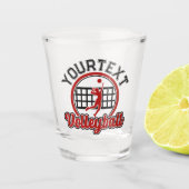 Volleyball ADD NAME Spike Ball Attack Team Player Shot Glas (Voorkant)