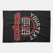 Volleyball ADD NAME Spike Ball Attack Team Player Theedoek (Horizontaal)