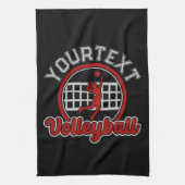 Volleyball ADD NAME Spike Ball Attack Team Player Theedoek (Verticaal)