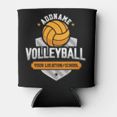 Volleyball ADD TEXT School Varsity Team Speler Blikjeskoeler (Voorkant)