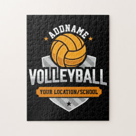 Volleyball ADD TEXT School Varsity Team Speler Legpuzzel