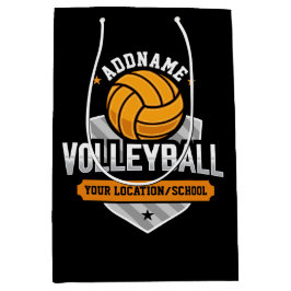 Volleyball ADD TEXT School Varsity Team Speler Medium Cadeauzakje