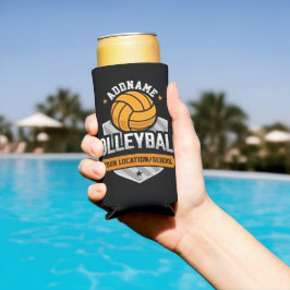 Volleyball ADD TEXT School Varsity Team Speler Seltzer Blikjeskoeler