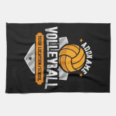 Volleyball ADD TEXT School Varsity Team Speler Theedoek (Horizontaal)