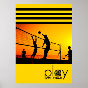 Volleyball afspelen poster