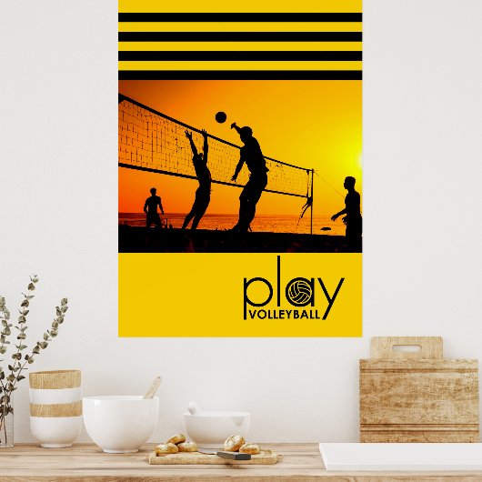 Volleyball afspelen poster (Keuken)