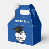 Volleyball Afstuderen Sport Blauw Bedankdoosjes (Achterkant)