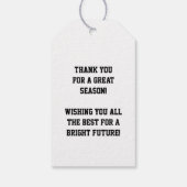 Volleyball Afstuderen Sport Blauw Cadeaulabel (Achterkant)