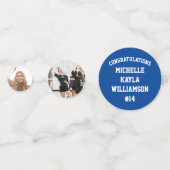 Volleyball Afstuderen Sport Blauw Confetti (Voorkanten)