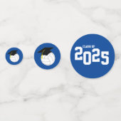 Volleyball Afstuderen Sport Blauw Confetti (Achterkanten)